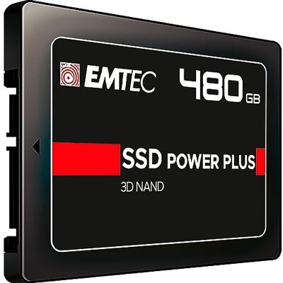 EMTEC ECSSD480GX150 interne SSD-harde schijf, 2,5 inch, SATA, collectie X150 Power Plus, 3D NAND, 480 GB EMTEC ECSSD480GX150 interne SSD-harde schijf, 2,5 inch, SATA, collectie X150 Power Plus, 3D NAND, 480 GB