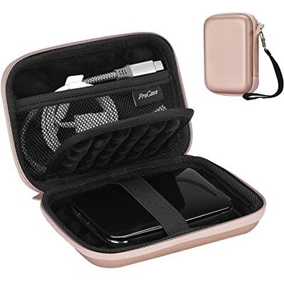 ProCase Beschermhoes voor externe harde schijf, 2,5 inch, beschermhoes voor WD, Toshiba, Canvio, Seagate, Samsung SSD HDD, schokbestendig, draagbaar, 2,5 inch, met kaartsleuven en accessoires, roze ProCase Beschermhoes voor externe harde schijf, 2,5 inch, beschermhoes voor WD, Toshiba, Canvio, Seagate, Samsung SSD HDD, schokbestendig, draagbaar, 2,5 inch, met kaartsleuven en accessoires, roze
