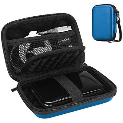 ProCase Externe harde schijf beschermhoes 2,5 inch (2,5 inch), beschermhoes voor WD, Toshiba, Canvio, Seagate, Samsung SSD HDD, schokbestendig, draagbare hoes 2,5 inch met kaartsleuven en accessoires, marineblauw ProCase Externe harde schijf beschermhoes 2,5 inch (2,5 inch), beschermhoes voor WD, Toshiba, Canvio, Seagate, Samsung SSD HDD, schokbestendig, draagbare hoes 2,5 inch met kaartsleuven en accessoires, marineblauw