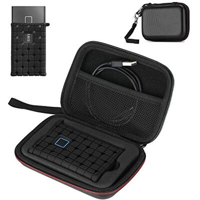 ProCase Schokbestendige draagtas + siliconen hoes voor Samsung T7 / T7 Touch draagbare externe SSD SSD (500 GB, 1 TB 2 TB) harde hoes reisopberghoes zwart ProCase Schokbestendige draagtas + siliconen hoes voor Samsung T7 / T7 Touch draagbare externe SSD SSD (500 GB, 1 TB 2 TB) harde hoes reisopberghoes zwart