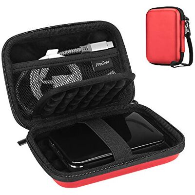 ProCase Eva Universele beschermhoes voor externe harde schijf 6,35 cm 2,5 inch voor elektronische apparaten Wd My Passport mobiele accessoires HDD-kabel, SSD rood ProCase Eva Universele beschermhoes voor externe harde schijf 6,35 cm 2,5 inch voor elektronische apparaten Wd My Passport mobiele accessoires HDD-kabel, SSD rood