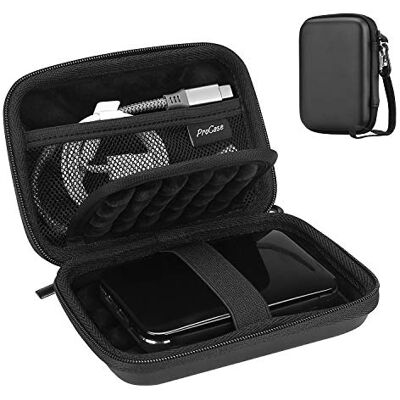 ProCase Universele beschermhoes voor externe harde schijf 6,35 cm 2,5 inch Eva reiskabel beschermhoes voor wd My Passport Mobile, accessoires, kabel, harde schijf, SSD zwart ProCase Universele beschermhoes voor externe harde schijf 6,35 cm 2,5 inch Eva reiskabel beschermhoes voor wd My Passport Mobile, accessoires, kabel, harde schijf, SSD zwart