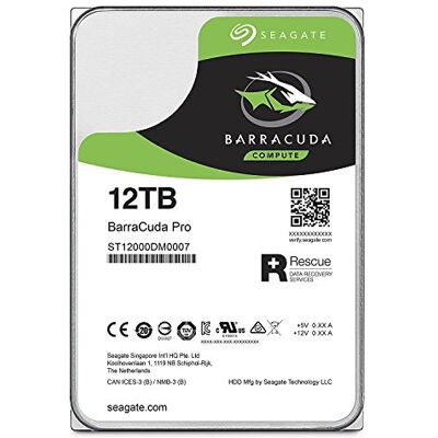 Seagate BarraCuda Pro interne harde schijf 3,5 inch 7200 rpm ST12000DM007 12TB Seagate BarraCuda Pro interne harde schijf 3,5 inch 7200 rpm ST12000DM007 12TB
