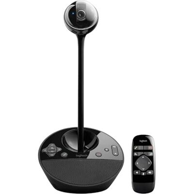 Logitech BCC950 videoconferentie-webcam met handsfree, HD 1080p, 180°-gezichtsveld, breedbandaudio, gemotoriseerde camera, multidirectionele luidspreker, voor 1-4 personen, PC Mac zwart Logitech BCC950 videoconferentie-webcam met handsfree, HD 1080p, 180°-gezichtsveld, breedbandaudio, gemotoriseerde camera, multidirectionele luidspreker, voor 1-4 personen, PC Mac zwart