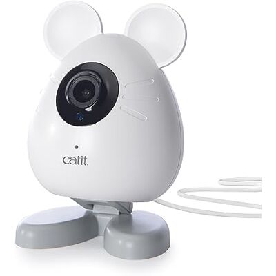 Catit PIXI Intelligente camera voor huisdieren, app-gestuurde 360°-camera voor katten met nachtzicht, bidirectionele audio en bewegingsdetectie, opnemen en Catit PIXI Intelligente camera voor huisdieren, app-gestuurde 360°-camera voor katten met nachtzicht, bidirectionele audio en bewegingsdetectie, opnemen en