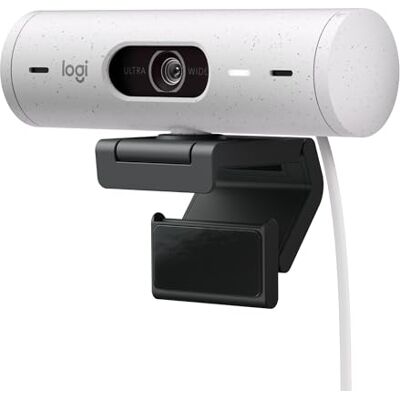 Logitech Brio 500 HD-streaming webcam met Expo Auto, 'Show'-modus, twee ruisonderdrukkende microfoons, vertrouwelijke webcamklep, compatibel met Microsoft Teams, Google Meet, zoom, USB-C-kabel, wit Logitech Brio 500 HD-streaming webcam met Expo Auto, 'Show'-modus, twee ruisonderdrukkende microfoons, vertrouwelijke webcamklep, compatibel met Microsoft Teams, Google Meet, zoom, USB-C-kabel, wit