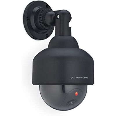 Relaxdays 1 x dummy knipperende camera, binnen en buiten, afschrikking van inbrekers, dummy bewakingscamera, zwart, 1 stuk Relaxdays 1 x dummy knipperende camera, binnen en buiten, afschrikking van inbrekers, dummy bewakingscamera, zwart, 1 stuk