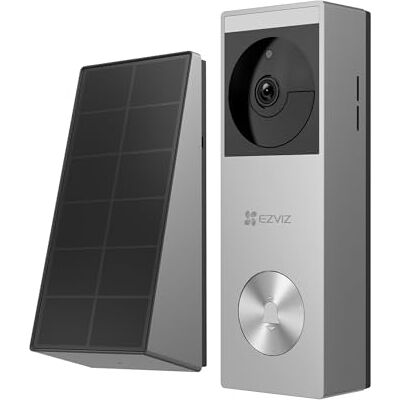 EZVIZ CP3 Pro 2K draadloze deurbel met camera op zonnepaneel, videobel met 5200 mAh batterij, personendetectie, kleurennachtzicht, privacyzone, eMMC 8 GB geïntegreerd waterdicht EZVIZ CP3 Pro 2K draadloze deurbel met camera op zonnepaneel, videobel met 5200 mAh batterij, personendetectie, kleurennachtzicht, privacyzone, eMMC 8 GB geïntegreerd waterdicht