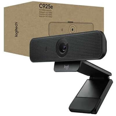 Logitech C925-E Business Webcam, HD 1080p/30fps Video Bellen, Lichtcorrectie, Autofocus, Clear Audio, Privacy Shade, Werkt met Skype Business, WebEx, Lync, Cisco, PC/Mac/Laptop/Macbook Zwart Logitech C925-E Business Webcam, HD 1080p/30fps Video Bellen, Lichtcorrectie, Autofocus, Clear Audio, Privacy Shade, Werkt met Skype Business, WebEx, Lync, Cisco, PC/Mac/Laptop/Macbook Zwart