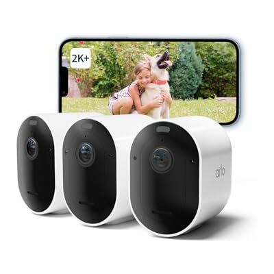 Arlo Pro 5 2K Spotlight draadloze bewakingscamera, 3 stuks, wit Arlo Pro 5 2K Spotlight draadloze bewakingscamera, 3 stuks, wit