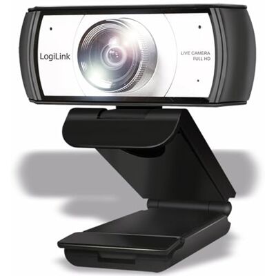 Logilink UA0377 HD USB-conferentiewebcam, 120 graden ultragroothoeklens, dubbele microfoon met ruisonderdrukking, handmatige scherpstelling voor videoconferenties en live streaming, zwart Logilink UA0377 HD USB-conferentiewebcam, 120 graden ultragroothoeklens, dubbele microfoon met ruisonderdrukking, handmatige scherpstelling voor videoconferenties en live streaming, zwart