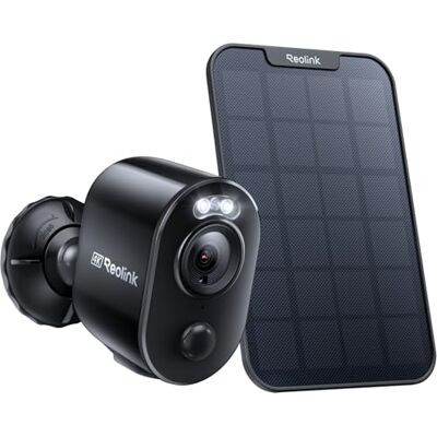 REOLINK 2K WiFi bewakingscamera op zonne-energie, draadloos, 4 MP buitencamera, nachtzicht in kleur, detectie van persoon/voertuig, bidirectionele audio, sirene, Argus 3 Pro zwart + zonnepaneel REOLINK 2K WiFi bewakingscamera op zonne-energie, draadloos, 4 MP buitencamera, nachtzicht in kleur, detectie van persoon/voertuig, bidirectionele audio, sirene, Argus 3 Pro zwart + zonnepaneel