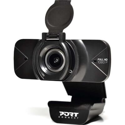 Port Designs PORT CONNECT WEBCAM Full HD 1080P compatibel met Windows & Mac, USB-A & USB-C microfoon, zwart Port Designs PORT CONNECT WEBCAM Full HD 1080P compatibel met Windows & Mac, USB-A & USB-C microfoon, zwart