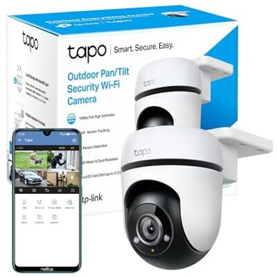 Tapo TP-Link 1080p Full HD wifi-beveiligingscamera pan/tilt 360° smart person/bewegingsdetectie, opslag van cloud- en SD-kaarten, werkt met Alexa en Google Home ( C500) Tapo TP-Link 1080p Full HD wifi-beveiligingscamera pan/tilt 360° smart person/bewegingsdetectie, opslag van cloud- en SD-kaarten, werkt met Alexa en Google Home ( C500)