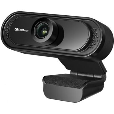 Sandberg USB-camera Fhd 2 MP met microfoon, 1080p, 30 fps, glazen lens, 60 graden, clip/houder Sandberg USB-camera Fhd 2 MP met microfoon, 1080p, 30 fps, glazen lens, 60 graden, clip/houder