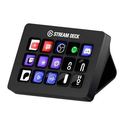 Elgato Stream Deck MK.2 Studio-controller, 15 macro-toetsen, activeren van acties in toepassingen en software zoals OBS, Twitch, YouTube en andere, compatibel met Mac en pc Elgato Stream Deck MK.2 Studio-controller, 15 macro-toetsen, activeren van acties in toepassingen en software zoals OBS, Twitch, YouTube en andere, compatibel met Mac en pc