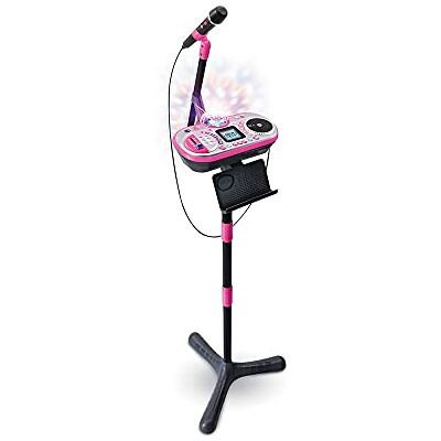 VTech Kidi Superstar DJ Studio roze – kindermicrofoon met discobal, mixer en mogelijkheid om de stem van de zanger te wissen – 6/12 jaar – Franse versie VTech Kidi Superstar DJ Studio roze – kindermicrofoon met discobal, mixer en mogelijkheid om de stem van de zanger te wissen – 6/12 jaar – Franse versie