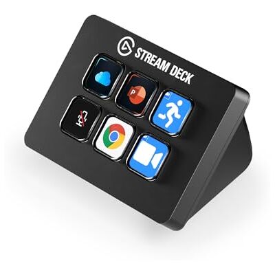 Elgato Stream Deck Mini – compacte studio-controller, 6 macro-toetsen, activeren van acties in toepassingen en software zoals OBS, Twitch, YouTube en andere, compatibel met Mac en pc Elgato Stream Deck Mini – compacte studio-controller, 6 macro-toetsen, activeren van acties in toepassingen en software zoals OBS, Twitch, YouTube en andere, compatibel met Mac en pc
