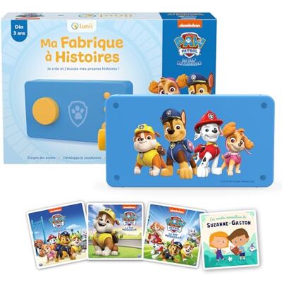 lunii Exclusief pakket Mijn Fabrique à Histoires Paw Patrol: Limited Edition verhalendoos + 4 audioboeken: De onderzoeken + aan de redding van dieren + Ruben + Suzanne & Gaston, vanaf 3 tot 8 jaar 3 livres audio Pat' Patrouille + 1 livre audio , 4h13 d' lunii Exclusief pakket Mijn Fabrique à Histoires Paw Patrol: Limited Edition verhalendoos + 4 audioboeken: De onderzoeken + aan de redding van dieren + Ruben + Suzanne & Gaston, vanaf 3 tot 8 jaar 3 livres audio Pat' Patrouille + 1 livre audio , 4h13 d'