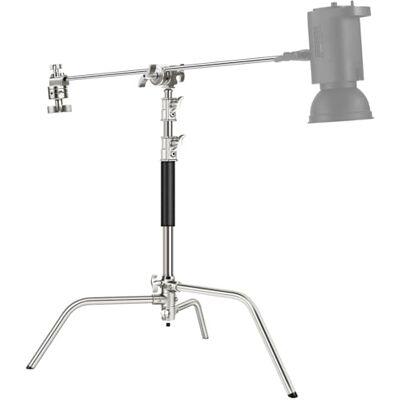 NEEWER C-houder van 100% robuust roestvrij staal met stang, maximale hoogte 172 cm, bevestigingsarm 83 cm, 2 grijpkoppen voor studiolamp, lichtbox, reflector, NEEWER C-houder van 100% robuust roestvrij staal met stang, maximale hoogte 172 cm, bevestigingsarm 83 cm, 2 grijpkoppen voor studiolamp, lichtbox, reflector,