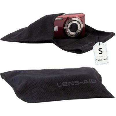 LENS-AID microvezel wikkeldoek camera objectief DSLR, zwart, enkel LENS-AID microvezel wikkeldoek camera objectief DSLR, zwart, enkel