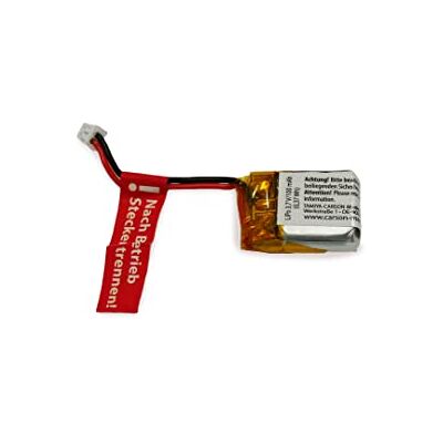 Carson 500608261 Li-Po-batterij 3,7 V/100 mAh – reservebatterij, RC batterij, accessoires voor radiografisch bestuurbare voertuigen, reservebatterij voor modelmodellen Carson 500608261 Li-Po-batterij 3,7 V/100 mAh – reservebatterij, RC batterij, accessoires voor radiografisch bestuurbare voertuigen, reservebatterij voor modelmodellen