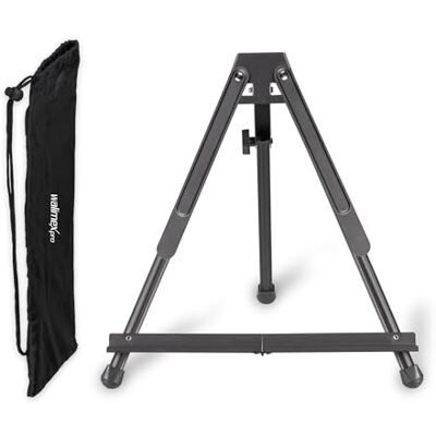 Walimex Pro aluminium tafelschildersezel, 40 x 60 cm, ideale studio-ezel, tafelschildersezel en veldschildersezel, voor doeken tot H x D: 40 x 60 cm, tot 4 kg, met tas Walimex Pro aluminium tafelschildersezel, 40 x 60 cm, ideale studio-ezel, tafelschildersezel en veldschildersezel, voor doeken tot H x D: 40 x 60 cm, tot 4 kg, met tas