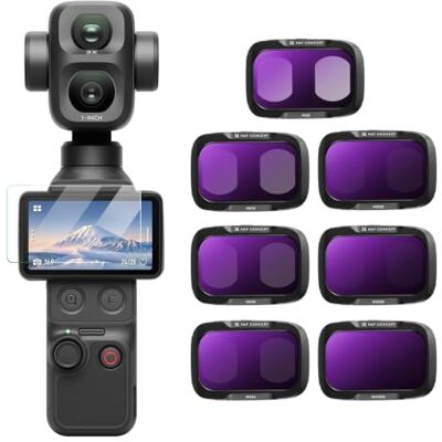 K&F CONCEPT Set met 7 ND-filters, compatibel met DJI OSMO Pocket 4P ND8+ND16+ND32+ND64+ND128+ND256+ND1000, magnetische bevestiging, 28-laagse coating, waterafstotend FD172 K&F CONCEPT Set met 7 ND-filters, compatibel met DJI OSMO Pocket 4P ND8+ND16+ND32+ND64+ND128+ND256+ND1000, magnetische bevestiging, 28-laagse coating, waterafstotend FD172