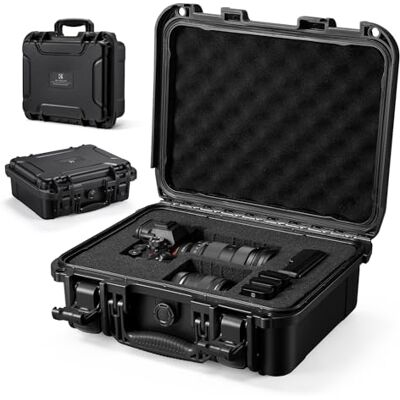 K&F CONCEPT cameratas, IP67 waterdicht, schokbestendig en stofdicht, professionele hoes met op maat gemaakte schuimrubberen inzetstuk voor camera/lens K&F CONCEPT cameratas, IP67 waterdicht, schokbestendig en stofdicht, professionele hoes met op maat gemaakte schuimrubberen inzetstuk voor camera/lens