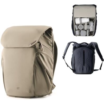 PGYTECH OneGo 2 fotorugzak, 20 l, met computer/iPad-vak, waterdichte tas voor stadsfoto en reizen, compatibel met Sony/Canon/Nikon/DSLR/apparaten zonder spiegel. Kaki zand PGYTECH OneGo 2 fotorugzak, 20 l, met computer/iPad-vak, waterdichte tas voor stadsfoto en reizen, compatibel met Sony/Canon/Nikon/DSLR/apparaten zonder spiegel. Kaki zand