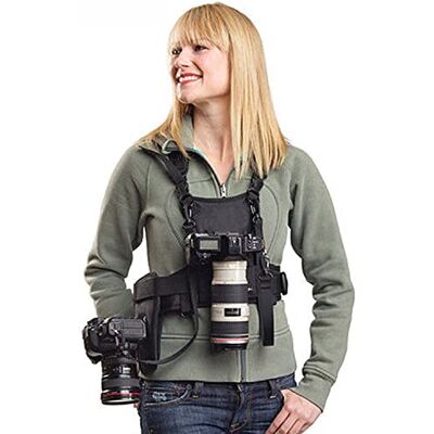 Nicama Dual Multi Camera Carrier Borstharnasvest met Montagehubs, Zijholster en Back Upveiligheidsbanden voor Canon Nikon Sony Sigma Olympus DSLR Camera One Size Nicama Dual Multi Camera Carrier Borstharnasvest met Montagehubs, Zijholster en Back Upveiligheidsbanden voor Canon Nikon Sony Sigma Olympus DSLR Camera One Size
