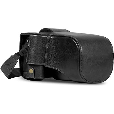 MegaGear Ever Ready Echt lederen cameratas, compatibel met Fujifilm X-T5 (16 80 mm), zwart., Camera Case MegaGear Ever Ready Echt lederen cameratas, compatibel met Fujifilm X-T5 (16 80 mm), zwart., Camera Case