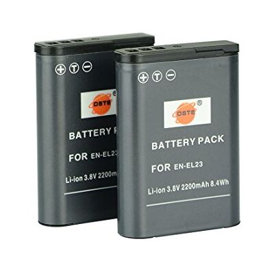 DSTE 2 stuks EN-EL23 batterijen compatibel met Nikon Coolpix P600 P900s S810c camera DSTE 2 stuks EN-EL23 batterijen compatibel met Nikon Coolpix P600 P900s S810c camera