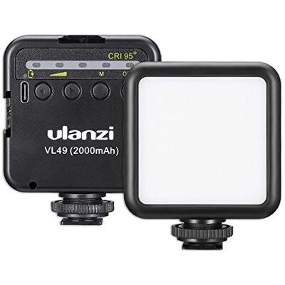 ULANZI VL49 Mini-ledlamp voor smartphone en camera met instelbare helderheid 5500 K CR95+ en 2000 mAh batterij ULANZI VL49 Mini-ledlamp voor smartphone en camera met instelbare helderheid 5500 K CR95+ en 2000 mAh batterij