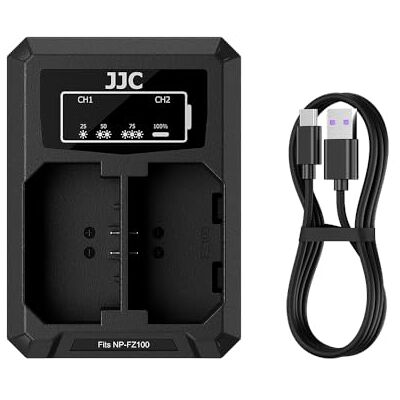 JJC USB Dual Oplader Acculader voor Sony FX3 Alpha A1 (ILCE-1) A9 ILCE-9 A9II ILCE-9M2 A7C A7SIII A7III A7M3 A7RIII A7RM3 A7IV A7M4 A7RIV A7RM4 A6600 Camera's voor Sony NP-FZ100 Accu JJC USB Dual Oplader Acculader voor Sony FX3 Alpha A1 (ILCE-1) A9 ILCE-9 A9II ILCE-9M2 A7C A7SIII A7III A7M3 A7RIII A7RM3 A7IV A7M4 A7RIV A7RM4 A6600 Camera's voor Sony NP-FZ100 Accu