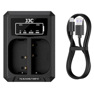 JJC USB dual lader acculader voor Panasonic S5 GH5s GH5 GH4 GH3, Sigma sd Quattro, sd Quattro H camera's voor Panasonic DMW-BLF19 en voor Sigma BP-61 accu JJC USB dual lader acculader voor Panasonic S5 GH5s GH5 GH4 GH3, Sigma sd Quattro, sd Quattro H camera's voor Panasonic DMW-BLF19 en voor Sigma BP-61 accu