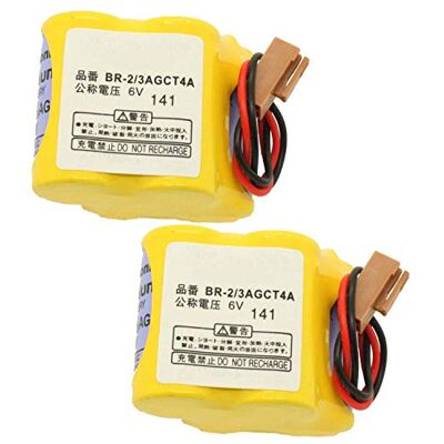 Backupower 2 stuks PLC vervangende batterijen compatibel met Panasonic type BR-2/3AGCT4A A06B6114K504 A98L00310025 6V 2400mAh Backupower 2 stuks PLC vervangende batterijen compatibel met Panasonic type BR-2/3AGCT4A A06B6114K504 A98L00310025 6V 2400mAh