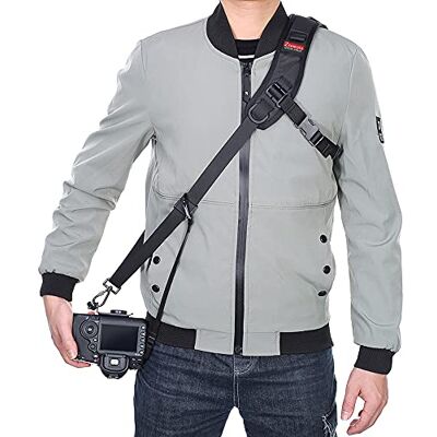 ztowoto Camerariem Verstelbare en comfortabele schouderriem met veiligheidssluiting en lensreinigingsdoekje voor SLR, Focus, L DSLR-camera's Large ztowoto Camerariem Verstelbare en comfortabele schouderriem met veiligheidssluiting en lensreinigingsdoekje voor SLR, Focus, L DSLR-camera's Large