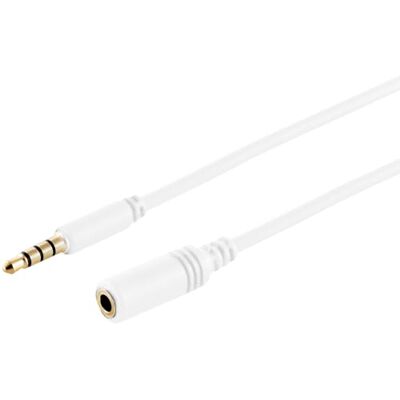 1aTTack.de 1 x 5 m witte 3,5 mm TRRS audio-verlengkabel fijn contact verguld, perfect voor AUX-aansluitingen en hoofdtelefoons 1aTTack.de 1 x 5 m witte 3,5 mm TRRS audio-verlengkabel fijn contact verguld, perfect voor AUX-aansluitingen en hoofdtelefoons