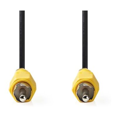 NEDIS Composiet videokabel RCA RCA vernikkeld 480p 5m rond pvc zwart label NEDIS Composiet videokabel RCA RCA vernikkeld 480p 5m rond pvc zwart label