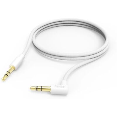 Hama Audio-jack-kabel (3,5 mm jack-stekker, eenzijdig hoek 90 graden, compatibel met iPhone Samsung hoofdtelefoon, luidspreker, smartphone, tablet, MP3, auto, stereo, huis, 1 m), wit Hama Audio-jack-kabel (3,5 mm jack-stekker, eenzijdig hoek 90 graden, compatibel met iPhone Samsung hoofdtelefoon, luidspreker, smartphone, tablet, MP3, auto, stereo, huis, 1 m), wit