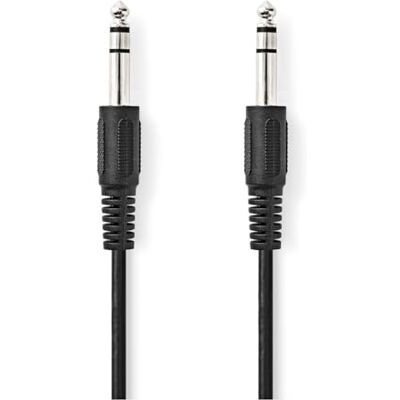 NEDIS Cagl23000Bk20 stereo-audiokabel, 6,35 mm, mannelijk, 6,35 mm, mannelijk, 2,00 m, rond, zwart label NEDIS Cagl23000Bk20 stereo-audiokabel, 6,35 mm, mannelijk, 6,35 mm, mannelijk, 2,00 m, rond, zwart label
