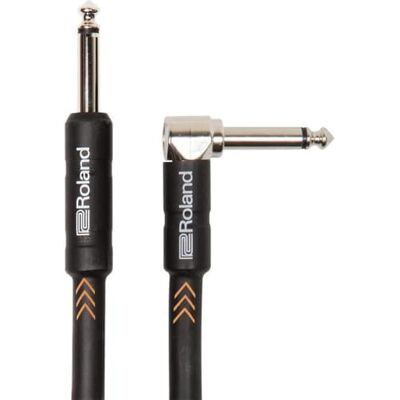 Roland Black Series instrumentenkabel haaks/recht 1/4 inch jack 1,5 m Roland Black Series instrumentenkabel haaks/recht 1/4 inch jack 1,5 m