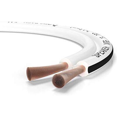 OEHLBACH Speaker Wire SP-15 hifi stereo luidsprekerkabel, luidsprekerkabel met OFC (zuurstofvrij koper) 2 x 1,5 mm² mini-luidsprekerkabel met spoel, 20 m, wit OEHLBACH Speaker Wire SP-15 hifi stereo luidsprekerkabel, luidsprekerkabel met OFC (zuurstofvrij koper) 2 x 1,5 mm² mini-luidsprekerkabel met spoel, 20 m, wit