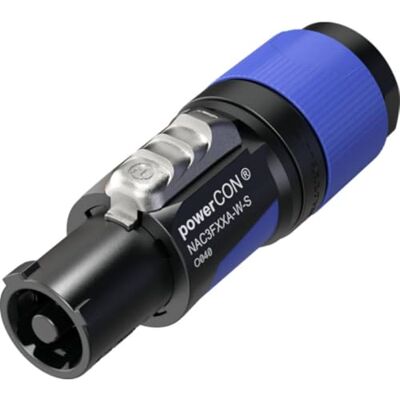 Neutrik Powercon-aansluitingen NAC3FXX NAC3FXXA-W-S Powercon 6-12 mm blauw Neutrik Powercon-aansluitingen NAC3FXX NAC3FXXA-W-S Powercon 6-12 mm blauw