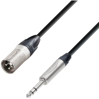 Adam Hall 5 STAR BMV 0150 Neutrik XLR mannelijk naar 6,3 mm stereo jackstekker, 1,5 m, zwart Adam Hall 5 STAR BMV 0150 Neutrik XLR mannelijk naar 6,3 mm stereo jackstekker, 1,5 m, zwart