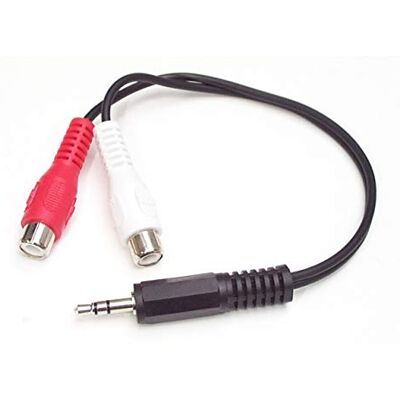 StarTech .com 15 cm audiokabel 3,5 mm jack op 2x cinch (stekker/aansluiting) jack stekker/RCA Y-kabel met 3,5 mm jack en 2 RCA/Cinch StarTech .com 15 cm audiokabel 3,5 mm jack op 2x cinch (stekker/aansluiting) jack stekker/RCA Y-kabel met 3,5 mm jack en 2 RCA/Cinch