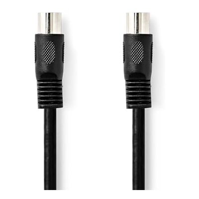 NEDIS DIN audiokabel DIN stekker 5-polig DIN stekker 5-polig vernikkeld 1 m rond pvc zwart label NEDIS DIN audiokabel DIN stekker 5-polig DIN stekker 5-polig vernikkeld 1 m rond pvc zwart label