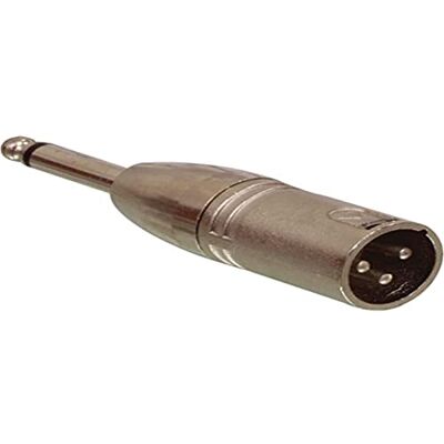 Valueline XLR-3MJPM XLR Mono 3-polige mannelijke adapter 6,35 mm stekker (zilver) Valueline XLR-3MJPM XLR Mono 3-polige mannelijke adapter 6,35 mm stekker (zilver)