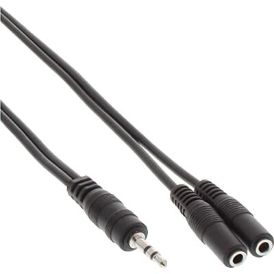 InLine Y-kabel 3,5 mm jack mannelijk naar 2 x 3,5 mm jack stereo bus zwart 1 m zwart InLine Y-kabel 3,5 mm jack mannelijk naar 2 x 3,5 mm jack stereo bus zwart 1 m zwart